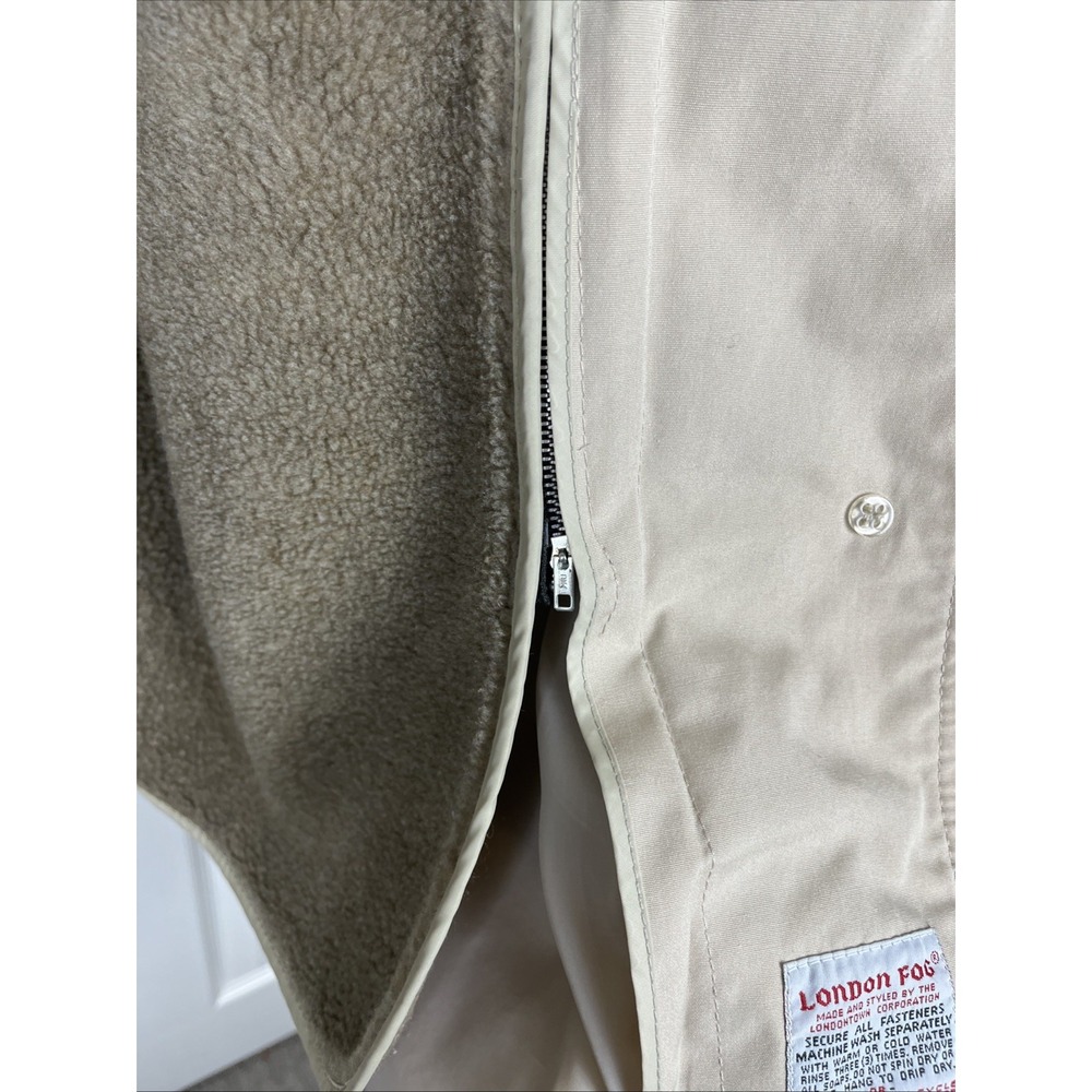 Vintage London Fog Beige Lined Trench Coat Womens‎ Size 22W - Picture 8 of 10